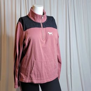 VS PINK 1/4 Zip Logo Pullover Size L